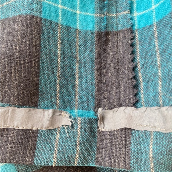 Vintage 1950s Plaid Wool Pencil Skirt - Picture 9 of 9